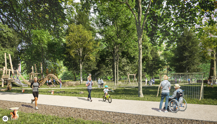 Nieuw speellandschap, voedselbos en een blindengeleidepad in Heuvelhofpark
